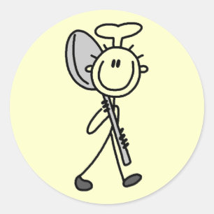 Sticker Rond Chemises avec cuillère pour chef et cadeaux
