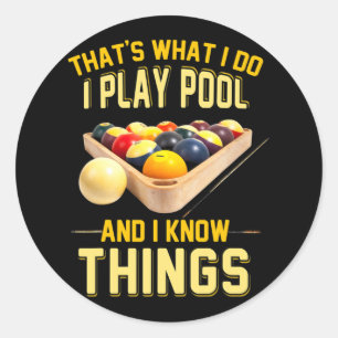 Sticker Rond Chemises Billards Drôle Pour Hommes