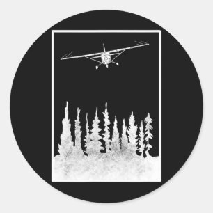 Sticker Rond Chemises d'avion de pilote - Chemise d'avion - Avi