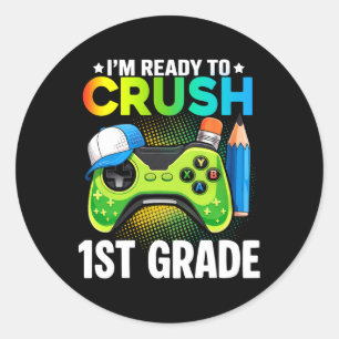 Sticker Rond Chemises de 1ère année pour les garçons Jeu vidéo 