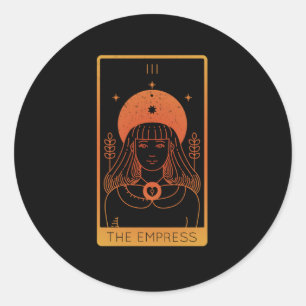 Sticker Rond Chemises De Cartes De Tarot Pour Femmes Occulte L'