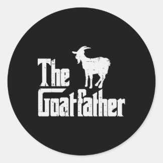 Sticker Rond Chemises de chèvre Ferme Animal Hommes Femmes Enfa