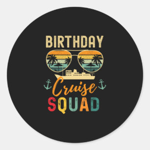 Sticker Rond Chemises de croisière d'anniversaire 2025 Équipe V