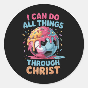 Sticker Rond Chemises de football chrétiennes garçons enfants j