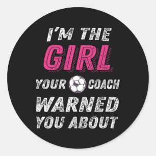 Sticker Rond Chemises de football pour filles et femmes, Footba