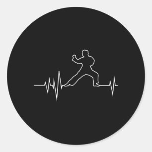 Sticker Rond Chemises de Karaté Sports Arts Martiaux Hommes Fem