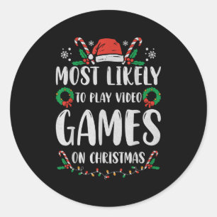 Sticker Rond Chemises de Noël assorties pour famille F