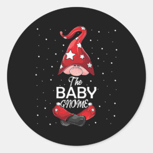 Sticker Rond Chemises de Noël de famille correspondant Drôle Ba