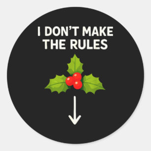 Sticker Rond Chemises de Noël inappropriées pour hommes, humour