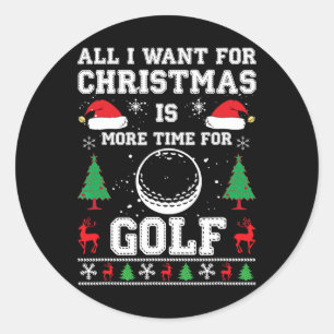 Sticker Rond Chemises de Noël laides pour hommes Dry Fit Golf X