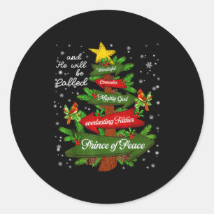 Sticker Rond Chemises de nuit Noël Jésus arbre de Noël Xmas hom