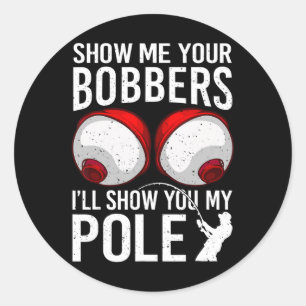 Sticker Rond Chemises de pêche pour hommes Cadeaux amusants Mon