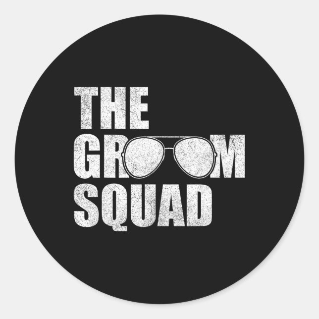 Sticker Rond Chemises de soirée d'enterrement de vie de garçon  (Devant)