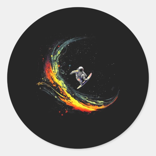 Sticker Rond Chemises de souffrance de l'espace extra-atmosphér (Devant)