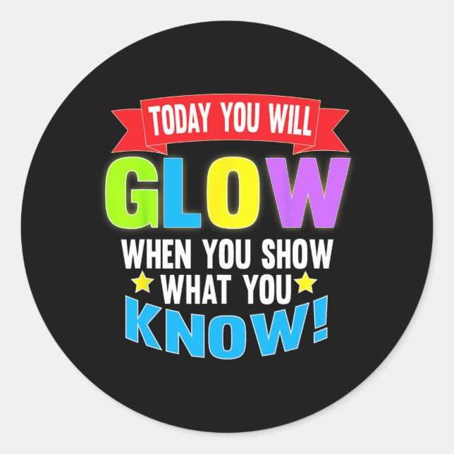 Sticker Rond Chemises D'Essais Motivationnels De Jour Pour Les  (Devant)