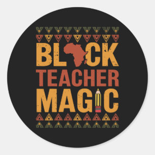 Sticker Rond Chemises d'histoire noire pour enseignants profess