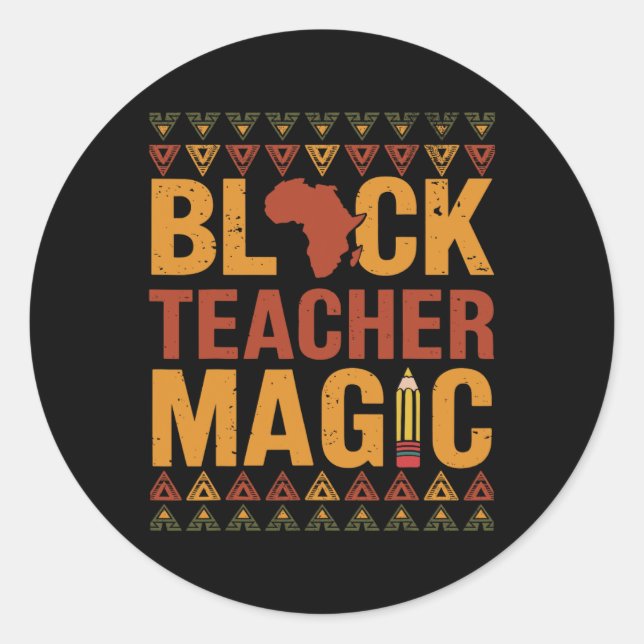 Sticker Rond Chemises d'histoire noire pour enseignants profess (Devant)