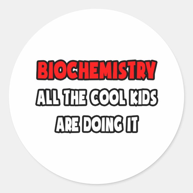 Sticker Rond Chemises et cadeaux biochimiques amusants (Devant)