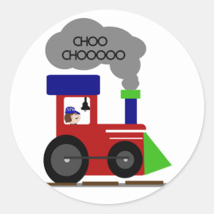 Sticker Rond Chemises et cadeaux Choo Choo Train