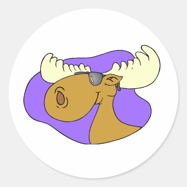 Sticker Rond Chemises et cadeaux d'orignaux 37 (Devant)