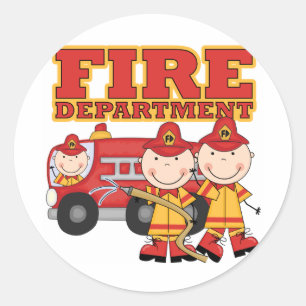 Sticker Rond Chemises et cadeaux du service des incendies