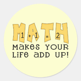 Sticker Rond Chemises et cadeaux en mathématiques