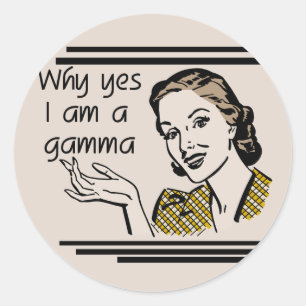 Sticker Rond Chemises et cadeaux Gamma rétro