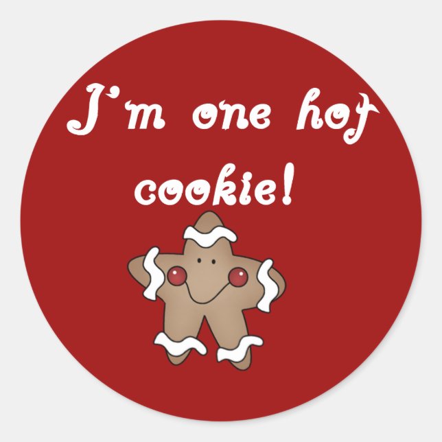 Sticker Rond Chemises et cadeaux Hot Cookie (Devant)
