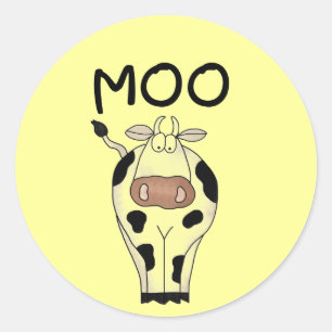 Sticker Rond Chemises et cadeaux Moo Cow