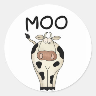 Sticker Rond Chemises et cadeaux Moo Cow
