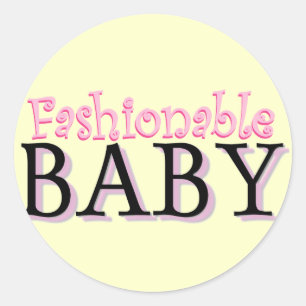 Sticker Rond Chemises et cadeaux pour bébés à la mode