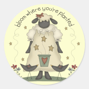 Sticker Rond Chemises et cadeaux pour enfants Sheep T