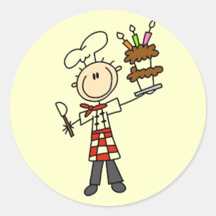 Sticker Rond Chemises et Cadeaux pour Pâtissiers