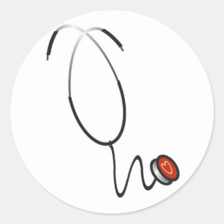 Sticker Rond Chemises et cadeaux Stethoscope