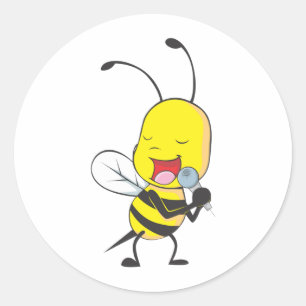 Sticker Rond Chemises faites sur commande : Chemises d'abeille