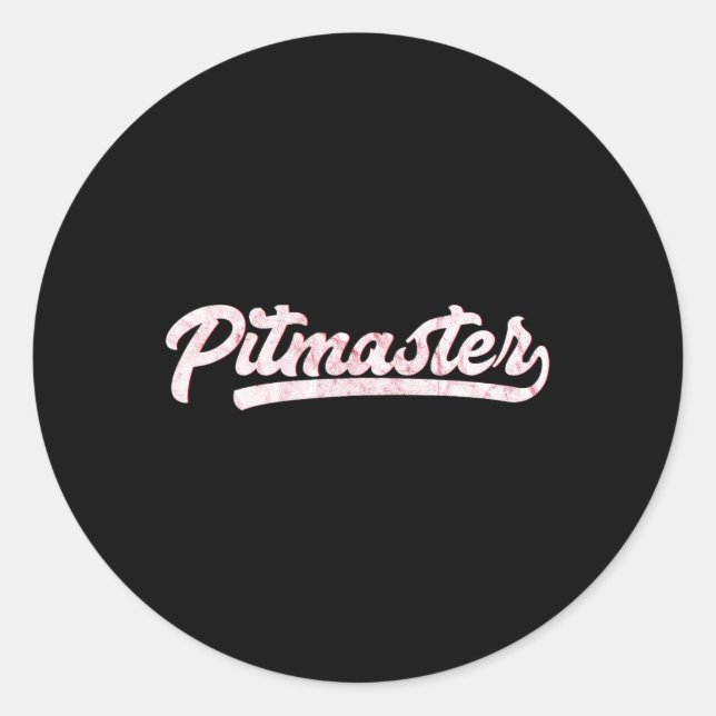 Sticker Rond Chemises Pitmaster 100% Bbq (Devant)