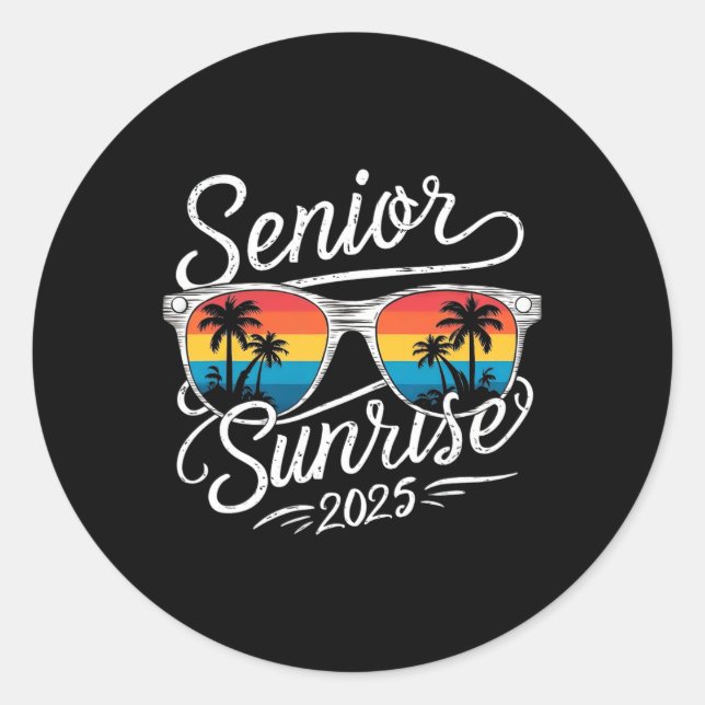 Sticker Rond Chemises Sunrise Senior 2025 Chemise Seniors De Cl (Devant)