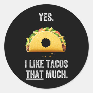 Sticker Rond Chemises Taco Pour Hommes Drôle Cinco De Mayo Mexi