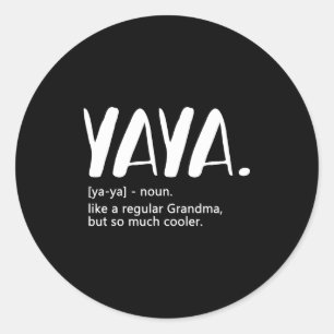Sticker Rond Chemises Yaya pour femmes idée de fête des mères p