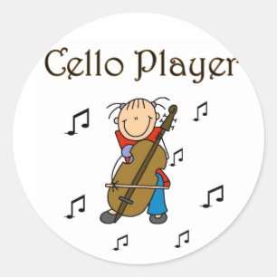Sticker Rond Chemisiers et Cadeaux pour Joueurs de Violoncelle