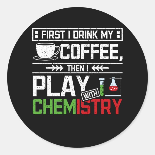 Sticker Rond Chemist Coffee (Devant)