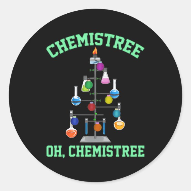 Sticker Rond Chemistree Oh Chemistree Oh Chemist (Devant)