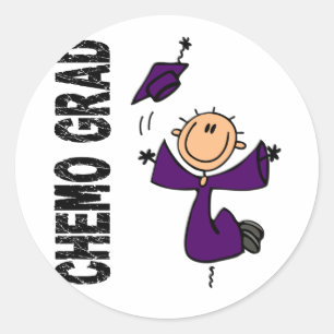 Sticker Rond CHEMO pourpre GRAD 1 (Cancer du pancréas)