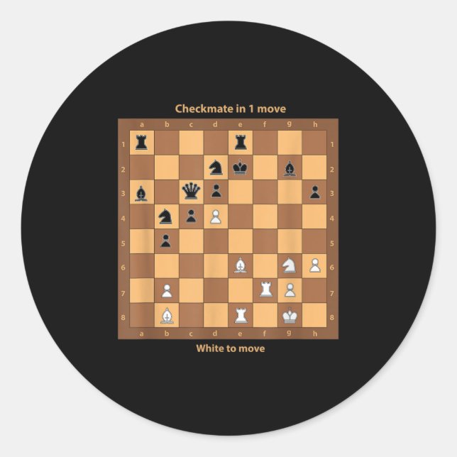 Sticker Rond Chèque, Jouer Aux Citations D'Échecs Graphique De (Devant)