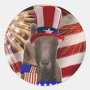Sticker Rond CHÈQUE PATRIOTIQUE 4 juillet CADEAUX