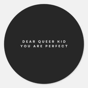 Sticker Rond Cher Enfants Queer Trans Gay Rights Lgbtq+ Priorit