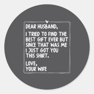 Sticker Rond Cher mari, style de couple assorti pour lui et lui