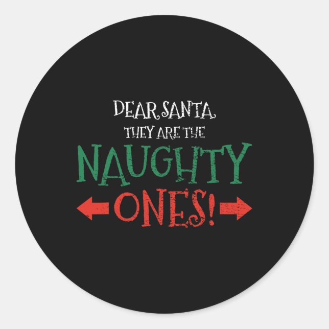 Sticker Rond Cher Père Noël (Devant)
