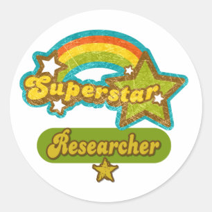 Sticker Rond Chercheur de superstar