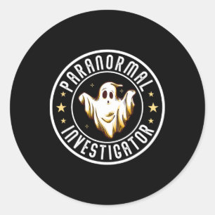 Sticker Rond Chercheur Paranormal Chasseur de fantômes Chasse d